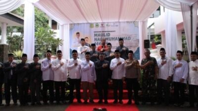 Pemkot Sukabumi menggelar peringatan Maulid Nabi Muhammad SAW 1446 H yang berkangsung di Balai Kota Sukabumi, pada Senin, 23 September 2024. Foto: Istimewa.