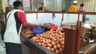 Hari Ini, Harga Telur Ayam di Pasar Kota Sukabumi Rp29 Ribu Perkilogram