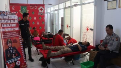 Jelang Hari Jadi Humas Polri ke-73, Polres Sukabumi Kota Gelar Donor Darah