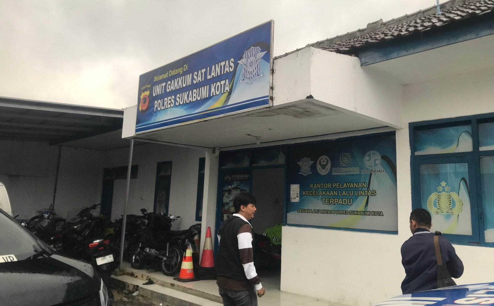 Kantor Unit Gakkum Satlantas Polres Sukabumi, di Jalan Kabandungan, Kecamatan Gunungpuyuh. Foto: Nuria Ariawan/HALOSMI.