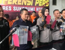 Polres Sukabumi Kota Ringkus 5 Pelaku Spesialis Pembobol Mini Market