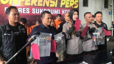 Polres Sukabumi Kota Ringkus 5 Pelaku Spesialis Pembobol Mini Market