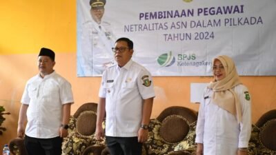 Pj Wali Kota Sukabumi, Kusmana Hartadji, menghadiri kegiatan pembinaan pegawai netralitas ASN dalam Pilkada 2024. Foto: Dokpim Kota Sukabumi.