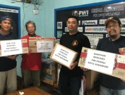 Peduli Korban Bencana, PWI Peduli Kota Sukabumi Salurkan Bantuan Sosial