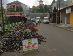 Telan Anggaran Rp88 Juta, DPUTR Kota Sukabumi Bangun Drainase di Jalan Aminta Azmali