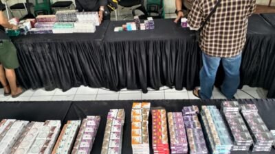 Hasil Operasi Bersama, 11.775 Batang Rokok Ilegal Diamankan di Kota Sukabumi