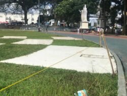 Pasca S-Festival Pesta Rakyat Kota Sukabumi, DPUTR Pasang Pembatas di Kawasan Lapang Merdeka