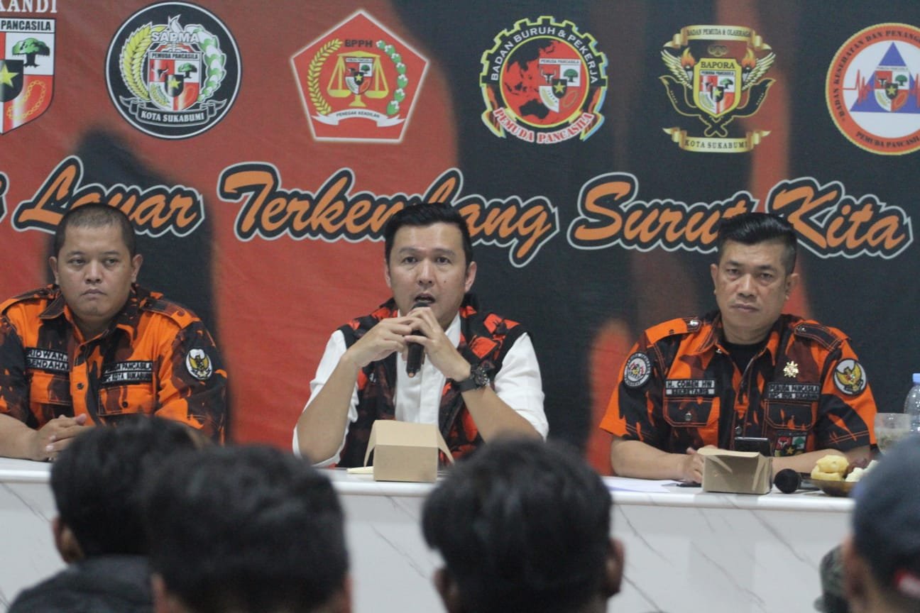 Majelis Pimpinan Cabang (MPC) Pemuda Pancasila Kota Sukabumi, menggelar rapat pleno di Sekretariat MPC Pemuda Pancasila Kota Sukabumi, Minggu, 5 Januari 2025. FOTO: Darwin Sandy/HALOSMI