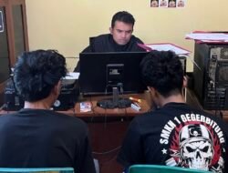 Cegah Tawuran, Polsek Cibeureum Amankan Dua Remaja Bersenjata di Limusnunggal