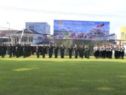 TNI Prima, TNI Rakyat, TNI Indonesia Maju: Kodim 0607/Kota Sukabumi Gelar Upacara HUT TNI ke-80 dengan Penuh Khidmat